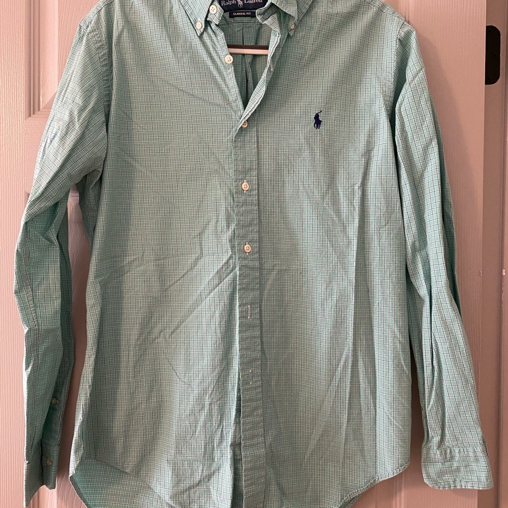 Polo by Ralph Lauren Men's Mint Green Button Down Shirt